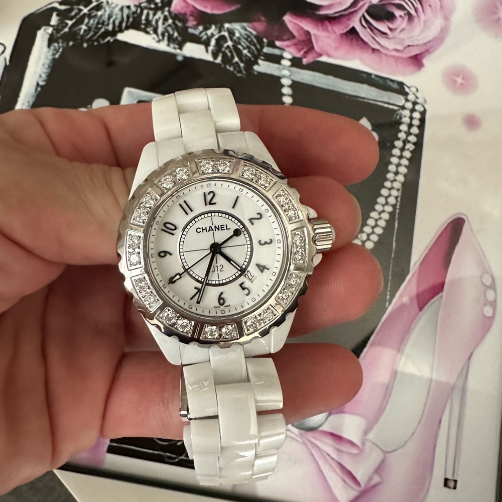 CHANEL J12 watch with diamonds